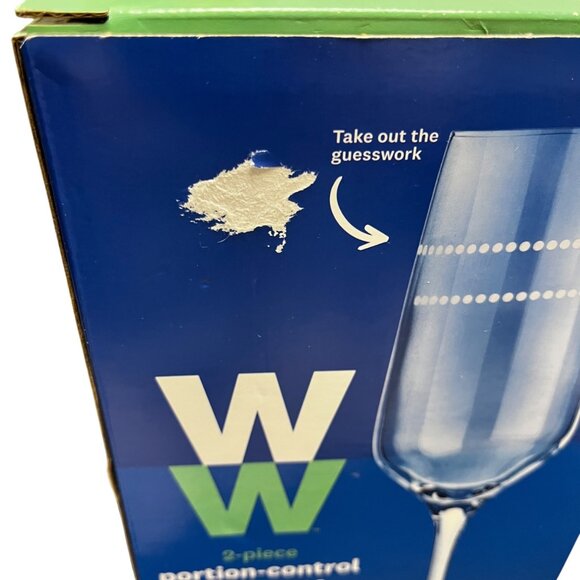 Weight Watchers Portion Control Champagne Glass 2-Piece Set New Open box - Picture 4 of 8
